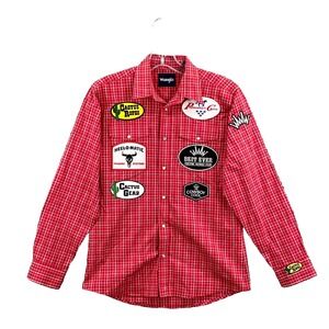 Wrangler Shirt Youth XL Red Check Pearl Snap Western Rodeo Daisy Cowboy Riding